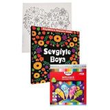 Artlantis Sevgiyle Boya Büyüklere Boyama Kitabı Fatih 24 Renk Kuru Boya 1 Adet Ema Boyama Kitabı Büyükler İçin Mandala Yaratıcı Boyama Çok Renkli