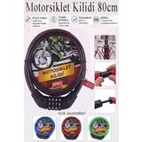 Artlantis Şifreli Motosiklet Kilidi 80 cm 1 Adet K-3682 Çelik Halat Plastik Kaplamalı Bisiklet Kiliti Motorsiklet Scooter Kapı - Siyah