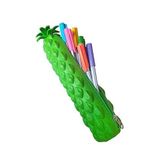 Artlantis Silikon Ananas Kalemlik 1 Adet Silikon Kalem Kutusu Eğlenceli Sevimli Ananas Figürlü Hediyelik Kalemlik Yeşil