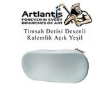 Artlantis Silikon Timsah Derisi Desenli Kalemlik 1 Adet Yumuşak Silikon Kalem Kutusu Timsah Derisi Görünmlü Hediyelik Kalemlik Çok Renkli