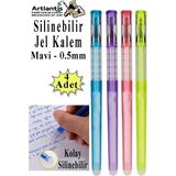 Artlantis Silinebilir Jel Kalem Mavi 0.5 mm 4 Adet Silinebilir Tükenmez Kalem Pilot Kalem Mürekkepli Kolay Silinebilir Kumaş Kalemi - Standart