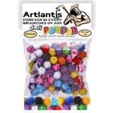 Artlantis Simli Ponpon 20 mm 70 Li 1 Paket Karışık Renk Pon Pon 20 mm Pompom 2 cm Elişi Etkinliği Anasınıfı Kreş Okul Öncesi Pom P