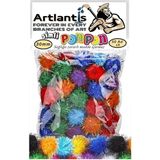 Artlantis Simli Ponpon 30 mm 50'li 1 Paket Karışık Renk Pon Pon 30 mm Pompom 3 cm - Renkli