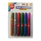 Artlantis Simli Yapıştırıcı 6 Renk 1 Paket Simli Uhu 6 lı Anasınıfı Kreş Süsleme Etkinlik Yıkanabilir Zararsız