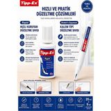 Artlantis Sıvı Silici Daksil ve Kalem Daksil 1 Adet Tipp-Ex Fırçalı Sıvı Düzeltici Daksil Yazı Düzeltici Okul Ofis Büro - Beyaz - 20 ml - Standart