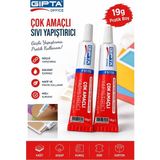 Artlantis Sıvı Yapıştırıcı 19 gr Tüp Gıpta Çok Amaçlı Kuvvetli Yapıştırıcı 2 Adet Okul Büro Yapıştırıcısı Kağıt Karton - Şeffaf