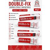 Artlantis Sıvı Yapıştırıcı 90 gr Tüp Double-Fix Çok Amaçlı Kuvvetli Yapıştırıcı 2 Adet Okul Büro Yapıştırıcısı Kağıt Karton - Şeffaf