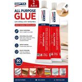 Artlantis Sıvı Yapıştırıcı 90 gr Tüp Gıpta Çok Amaçlı Kuvvetli Yapıştırıcı 2 Adet Okul Büro Yapıştırıcısı Kağıt Karton - Şeffaf