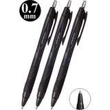 Artlantis Siyah Jel Uçlu Pilot Kalem 3 Adet Uniball Jetstream SXN-157S 0.7 mm Basmalı Pilot Kalem Roller Uçlu Likit Mürekkepli - 0.7mm - Standart