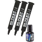 Artlantis Siyah Kesik Uçlu Markör Permanent Kalem 3 Adet Hı-Text Marker Mürekkep Siyah 30 ml 1 Adet Brons Koli Kalemi - Standart - 1-5 mm