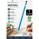 Artlantis Siyah Kurşun Kalem Mercanlı 1 Adet Faber Castell Mercanlı Kurşun Tahta Kalem Hb Orta Dereceli Öğrenci Kalemi Okul - Mavi