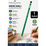 Artlantis Siyah Kurşun Kalem Mercanlı 1 Adet Faber Castell Mercanlı Kurşun Tahta Kalem Hb Orta Dereceli Öğrenci Kalemi Okul - Yeşil