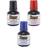 Artlantis Siyah Mavi Kırmızı Yazı Tahta Kalemi ve Mürekkebi 30 ml Brons Tahta Kalemi Mürekkebi Seti - Renkli - Standart