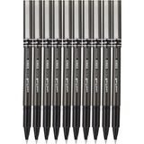Artlantis Siyah Pilot Kalem UB-155 Micro Deluxe 10 Adet Uniball Pilot Kalem 0.5 mm Roller Uçlu Pilot Kalem Ince Uçlu Likit Mürek - 0.5mm - Standart