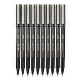 Artlantis Siyah Pilot Kalem UB-155 Micro Deluxe 10 Adet Uniball Pilot Kalem 0.5 mm Roller Uçlu Pilot Kalem İnce Uçlu Likit Mürek