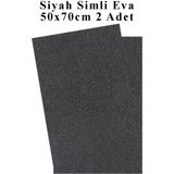 Artlantis Siyah Simli Eva 50X70 cm 2 Adet Simli Eva Süngeri Okul Kreş Anasınıfı Elişi Etkinlikleri - Standart - 50x70cm