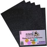 Artlantis Siyah Simli Karton 35X50 5 Adet Artlantis Simli Karton Siyah 5 Adet 35*50 - standart