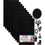 Artlantis Siyah Simli Karton A4 20X30 cm 10 Lu 1 Paket Simli Fon Kartonu Parıltılı Kağıt Anasınıfı Kreş Etkinlik Proje - Standart