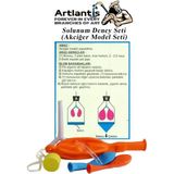 Artlantis Solunum Deney Seti 7 Parça 1 Paket Model Seti Y Boru Tıpa Balon Okul Sınıf Deney Seti - Renkli - Standart
