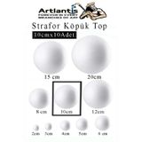 Artlantis Strafor Köpük Top 10 cm 10 Adet Köpük Top Küre Toplar Yuvarlak Strafor Köpük Top Okul Deney Hobi Sanat