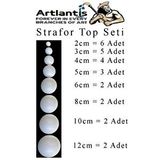 Artlantis Strofor Köpük Top 2cm 3cm 4cm 5cm 6cm 8cm 10cm 12cm 26 Adet Yuvarlak Strafor Top Küre Okul Deney Köpük Toplar Beyaz