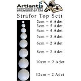 Artlantis Strofor Köpük Top 2cm 3cm 4cm 5cm 6cm 8cm 10CM 12CM 26 Adet Yuvarlak Strafor Top Küre Okul Deney Köpük Toplar - Standart - Beyaz