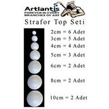 Artlantis Strofor Köpük Top 2cm 3cm 4cm 5cm 6cm 8cm 10cm 24 Adet Yuvarlak Strafor Top Küre Okul Deney Köpük Toplar Beyaz