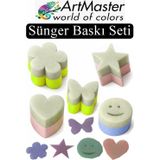 Artlantis Sünger Eva Baskı Seti 5 li 1 Paket Sünger Baskı Eva Şekilli Sünger Boya Damga Okul Öncesi Kreş Anasınıfı Etkinlik