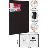 Artlantis Sunum Dosyası 10 lu 1 Paket Poşet Dosyalı Katalog Dosyası 10 Poşetli Kendinden Dosya Plastik Kapaklı