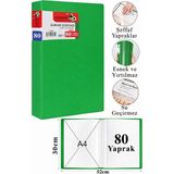 Artlantis Sunum Dosyası 100 Lü 1 Paket Poşet Dosyalı Katalog Dosyası 100 Poşetli Kendinden Dosya Plastik Kapaklı - Yeşil - A4