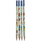 Artlantis Süper Kahramanlar Erkek Yuvarlak Kurşun Kalem 4 Adet 1 Paket Fatih Kurşun Kalem Hb Siyah Kurşun Kalem Süper Kahramanlar Desenli Hb Kalem - Çok Renkli - Standart