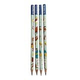 Artlantis Süper Kahramanlar Yuvarlak Kurşun Kalem 4 Adet 1 Paket Fatih Kurşun Kalem HB Siyah Kurşun Kalem Süper Kahramanlar Desenli HB Kalem