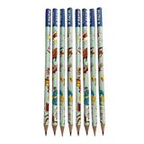 Artlantis Süper Kahramanlar Yuvarlak Kurşun Kalem 8 Adet 1 Paket Fatih Kurşun Kalem HB Siyah Kurşun Kalem Süper Kahramanlar Desenli HB Kalem