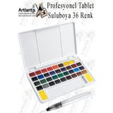 Artlantis Tablet Sulu Boya 36 Renk Plastik Kutu 1 Paket Monalisa 36 lı Taş Sulu Boya Tablet Suluboya Resim Hobi Sanat