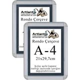 Artlantis Tak Çıkar Rondo Çerçeve A4 21 x 30 cm 2 Adet - Gri - Standart