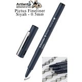 Artlantis Teknik Çizim Kalemi Siyah Pictus 1 Adet Schneider Pictus Siyah Fineliner Moda Tasarım Eskiz ve Güzel Sanatlar Kalemi