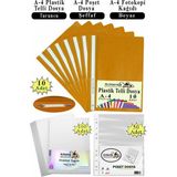 Artlantis Telli Dosya Plastik A4 10 Lu Poşet Dosya 50 Li A4 Fotokopi Kağıdı 100 Adet 1 Paket Ekonomik Şeffaf Kapak Dosya - Turuncu