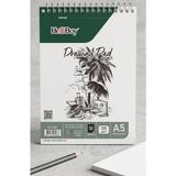 Artlantis Telli Eskiz Defteri A5 cm 1 Adet Herboy 120 gr Eskiz Defteri Karakalem Çizim 50 Sayfa Dokulu Kağıt Üstten Açılmalı Ezkiz - Çok Renkli - 120gr