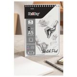 Artlantis Telli Eskiz Defteri A5 cm 1 Adet Herboy 90 gr Eskiz Defteri Karakalem Çizim 40 Sayfa Dokulu Kağıt Üstten Açılmalı Ezkiz