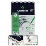 Artlantis Telli Eskiz Defteri Canson 1557 A4 Spiralli 40 Yaprak 1 Adet 120 Gr 210x297 Mm Üstten Açılmalı Karakalem Sketch Book Çok Renkli
