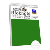 Artlantis Telli Masaüstü Not Defteri Çizgili A5 Orta Boy 1 Adet Masa Üstü Plastik Kapaklı Spiralli Bloknot Blo