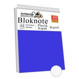 Artlantis Telli Masaüstü Not Defteri Kareli A4 1 Adet Masa Üstü Plastik Kapaklı Spiralli Bloknot Blocknote 80