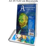 Artlantis Telli Suluboya Bloğu A3 210GR 20 Yaprak Ince Dokulu Eskiz Defteri Sulu Boya Kağıdı Çizim Guaj Boya Gravür Karakalem - Krem - Suluboya Kağıdı