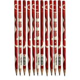 Artlantis Türk Bayraklı Yuvarlak Kurşun Kalem 12 Adet 1 Paket Fatih Kurşun Kalem 2B Siyah Kurşun Kalem Türk Bayrak Desenli 2 B Kal