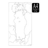 Artlantis Türkiye Dilsiz Haritası ve Komşuları A4 10 Adet 21x29.7cm Türkiye Dilsiz Harita Fotokopi Proje Ödev