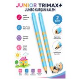 Artlantis Turkuaz Jumbo Kurşun Kalem Oluklu 2 Adet Alpino Trimax Üçgen Oluklu Kalın Kalem Pastel Renkler Kolay Tutuş ve Kullanım