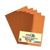 Artlantis Turuncu 50x70 Metalik Aynalı Fon Kartonu 5 Adet 1 Paket Artlantis Aynalı Metalik Fon Kartonu