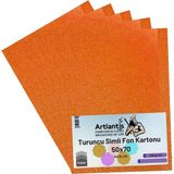 Artlantis Turuncu Simli Karton 50X70 5 Adet Artlantis Simli Karton Turuncu 5 Adet 50*70 - standart