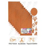 Artlantis Turuncu Simli Karton A4 20x30 cm 10 lu 1 Paket Simli Fon Kartonu Parıltılı Kağıt Anasınıfı Kreş Etkinlik Proje