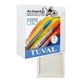 Artlantis Tuval 10x10 Astarlı Kare Mini Tuval 4 Adet Resim Tuvali 10*10 Tual Akrilik Boya Yağlı Boya İçin İdeal